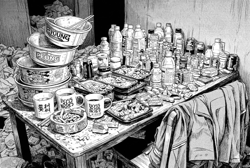 【無料有】汚部屋の背景素材(地雷系/独身男)【漫画/ゲーム用】