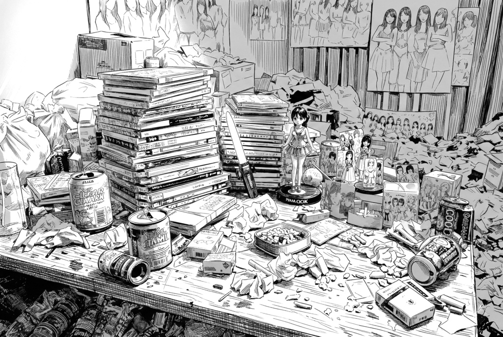 【無料有】汚部屋の背景素材(地雷系/独身男)【漫画/ゲーム用】