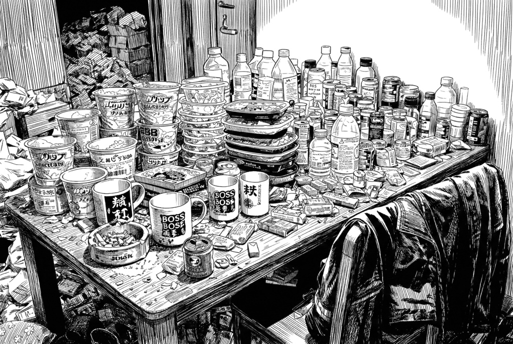 【無料有】汚部屋の背景素材(地雷系/独身男)【漫画/ゲーム用】