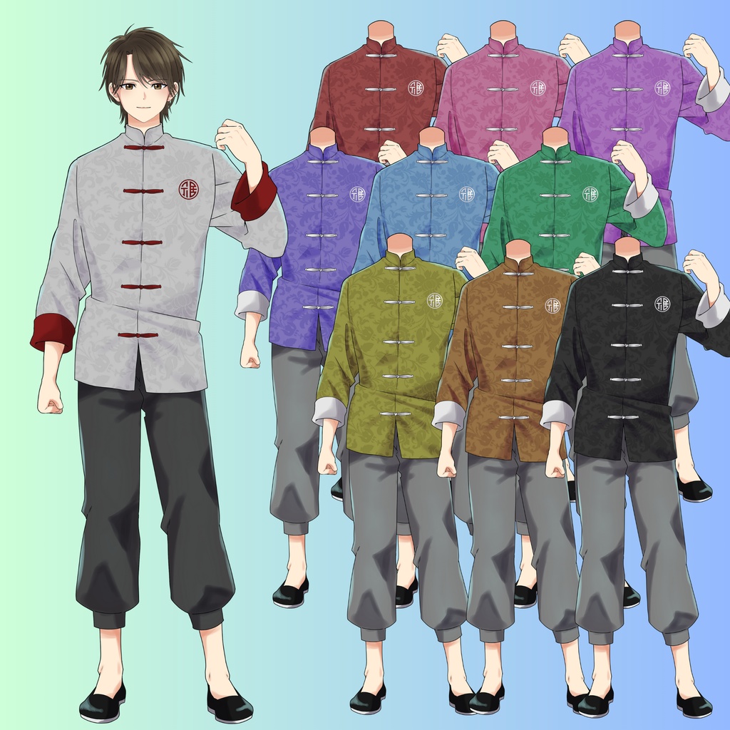 ショートチャイナ服【メンズ】