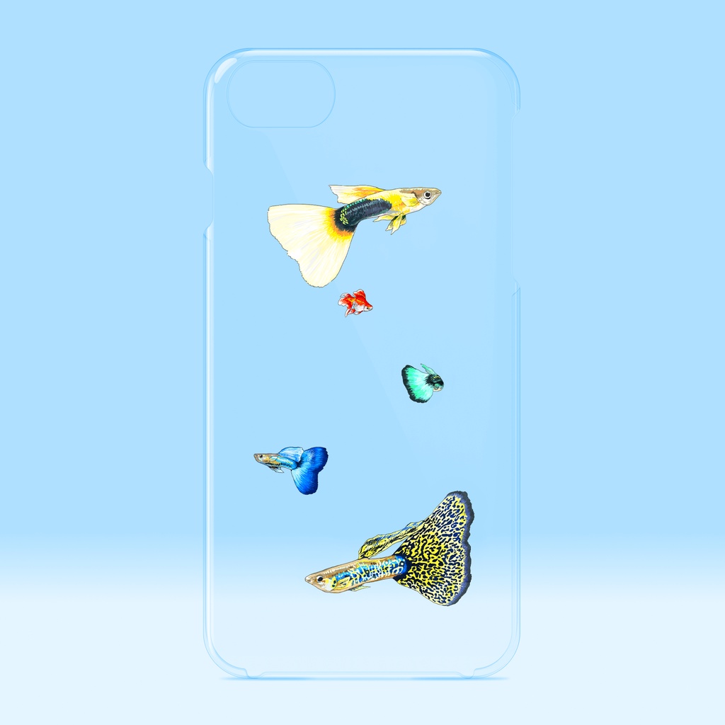 グッピーと金魚のiPhoneケース