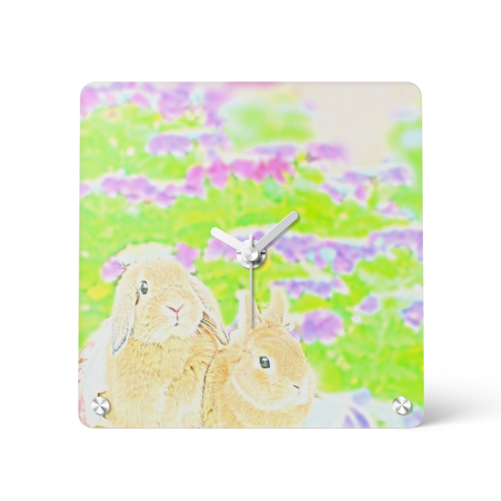 うさぎ　アクリル時計