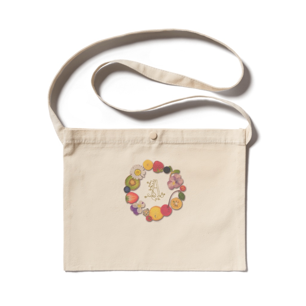 押しフルーツサークルA　サコッシュ　白or黒