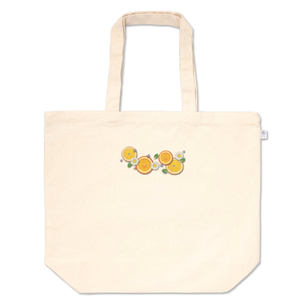 オレンジ　トートバッグ