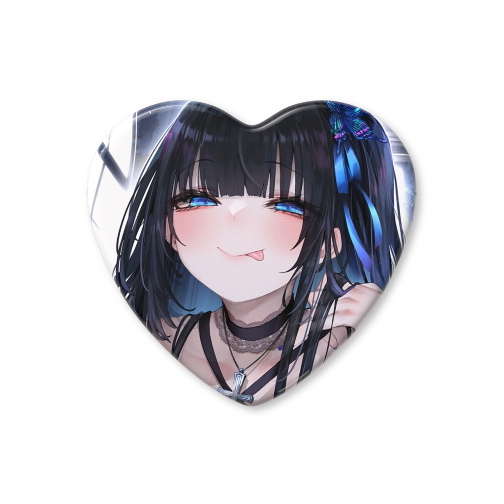 ๑ƕハート缶バッジ💙