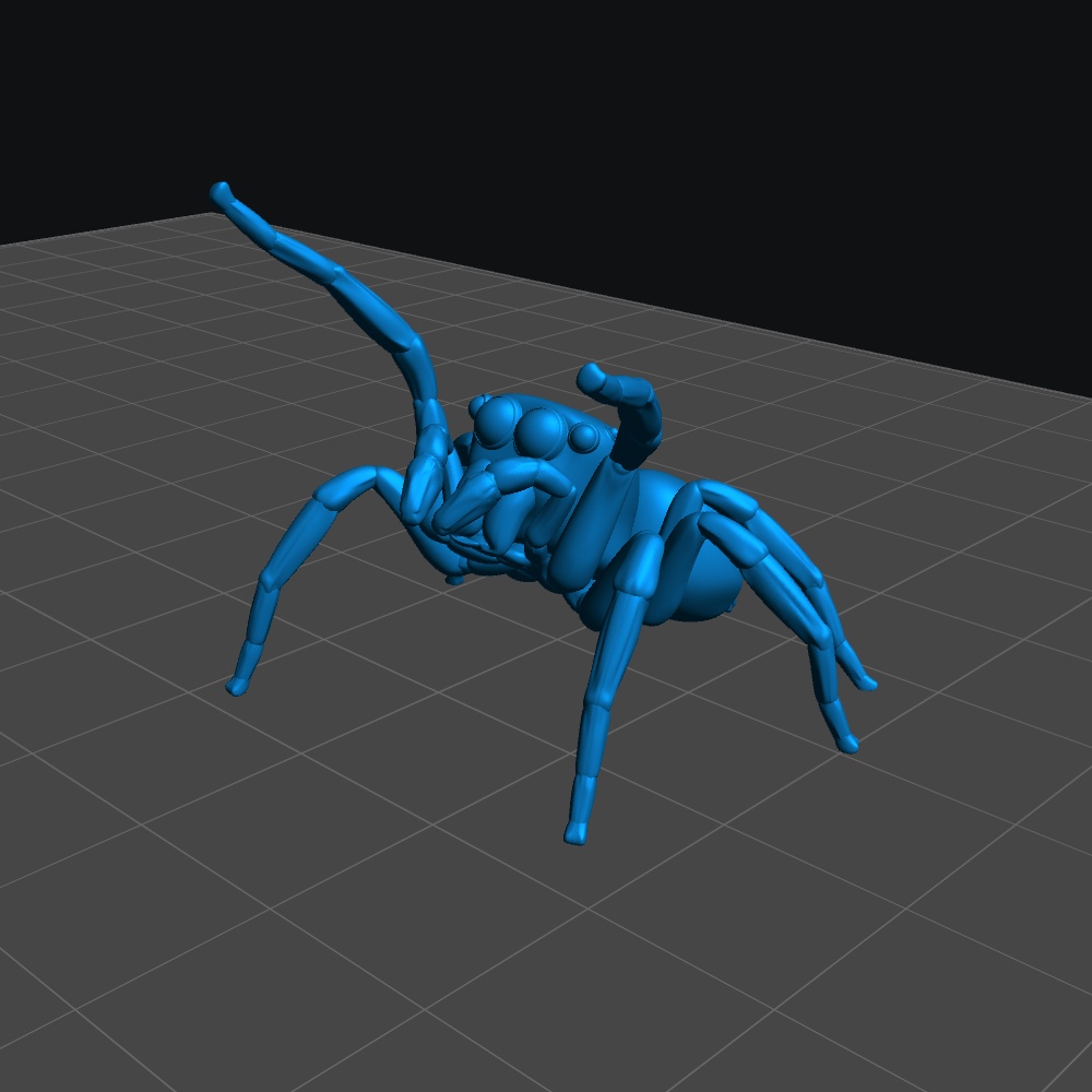 ハエトリグモ (光造形3Dプリンター向け STLファイル ポーズ集)