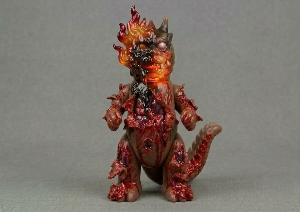 昭和レトロ　怪獣ソフビ人形　A4サイズ ポスター