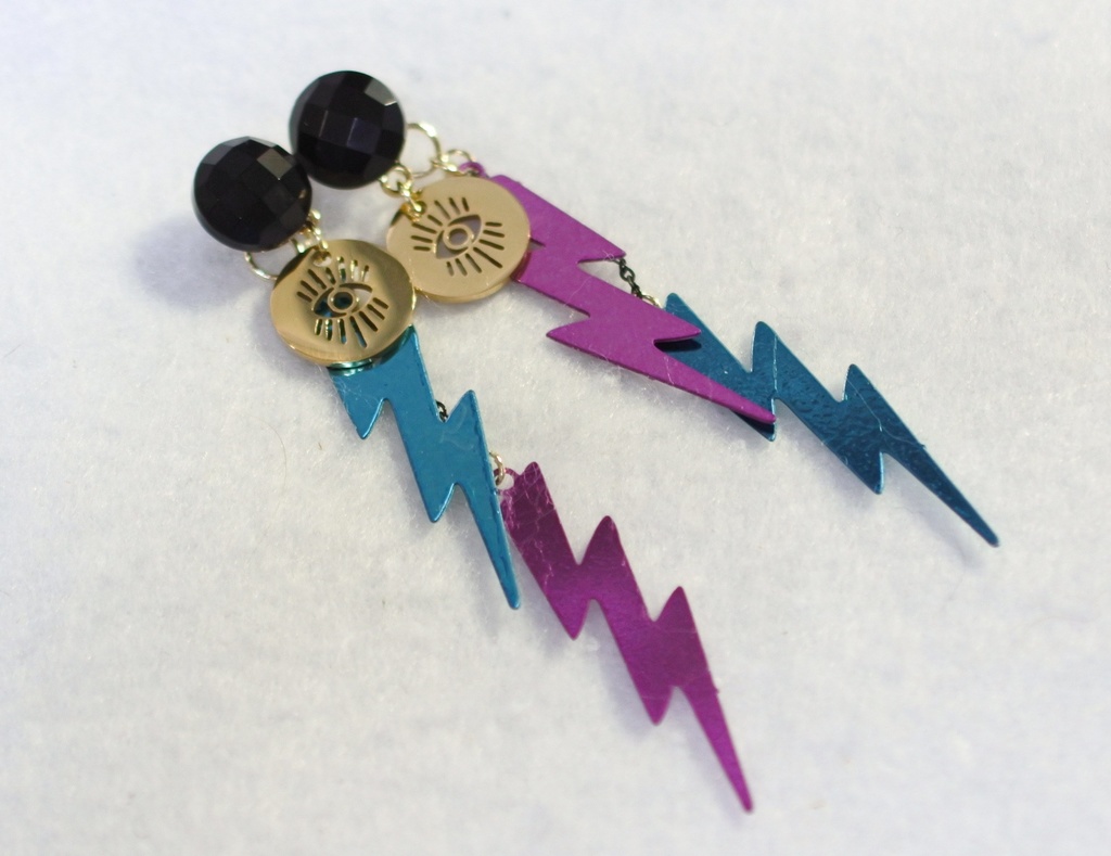 FGO / インドラ様概念天然石ピアス(2way / チタン)