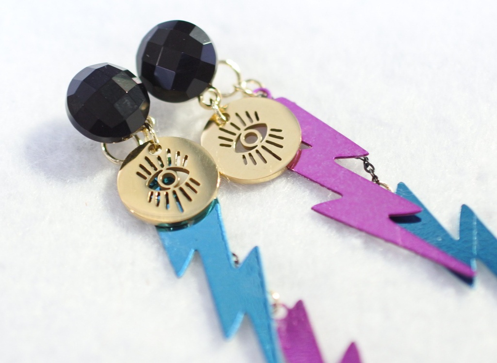 FGO / インドラ様概念天然石ピアス(2way / チタン)