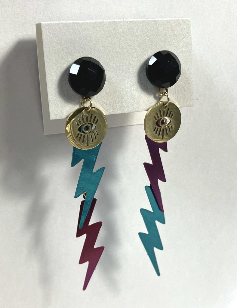 FGO / インドラ様概念天然石ピアス(2way / チタン)