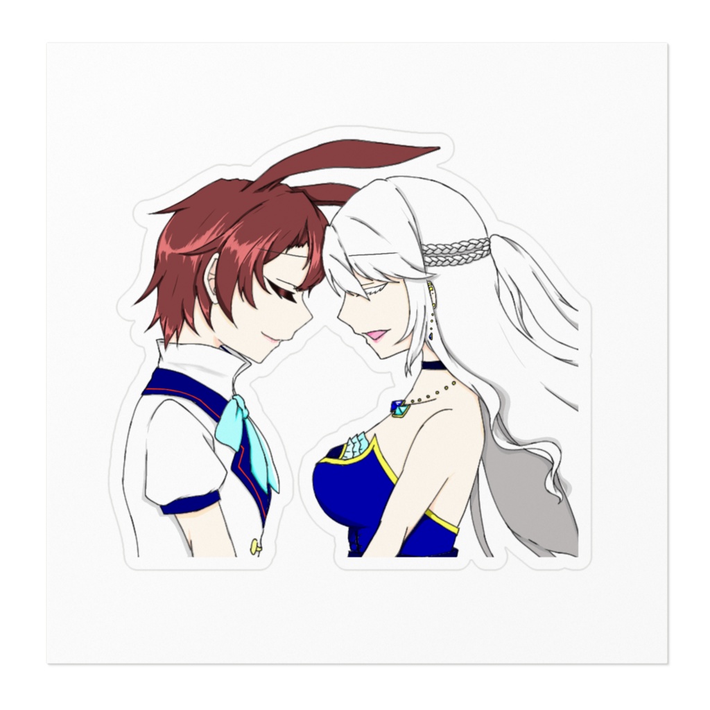 夜白 ステッカー