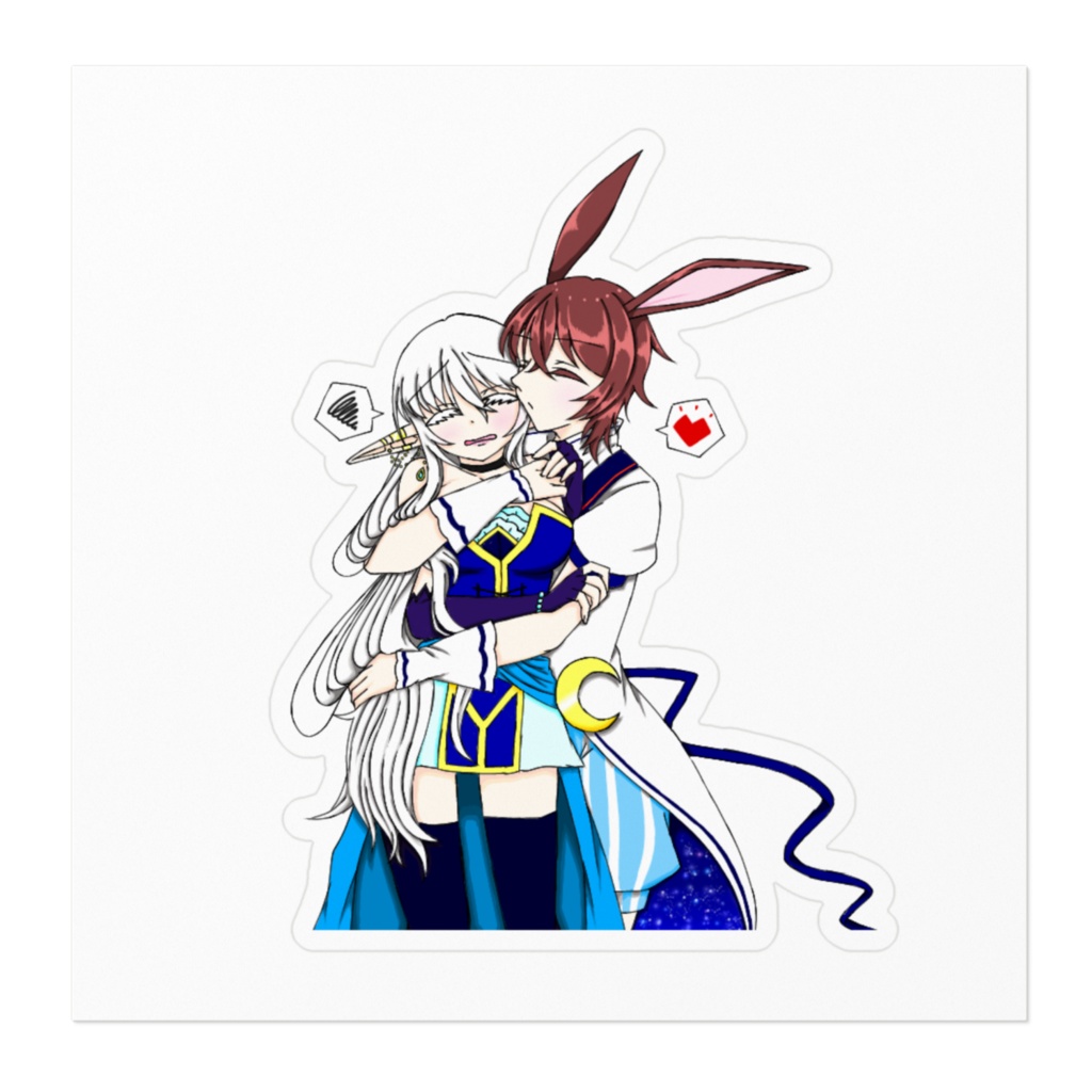 夜白 ステッカーver2