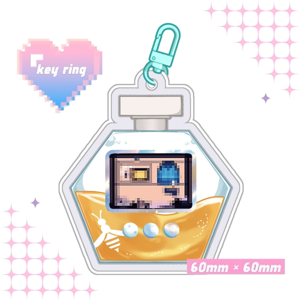 【非公式】MECHATU-A レイヤーアクリルキーホルダー＆学生証風カード 緋八マナ
