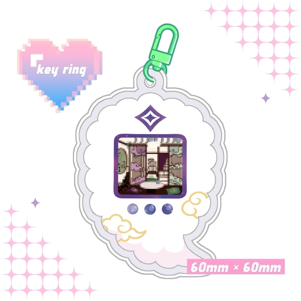 【非公式】MECHATU-A レイヤーアクリルキーホルダー＆学生証風カード　叢雲カゲツ