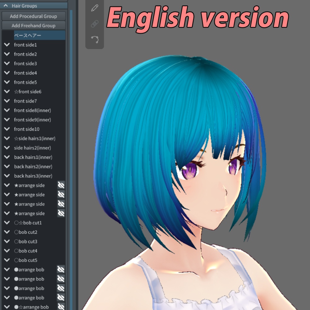 【VRoid】KIBUNYA.4 気分で変えられるヘアープリセット4【hair preset】
