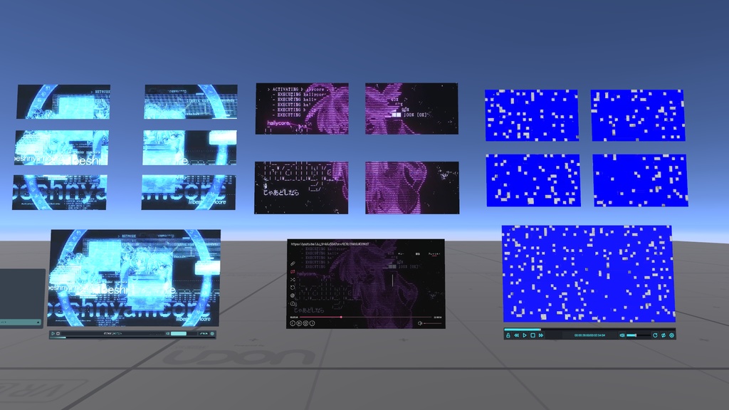 [無料]動画プレイヤー分割パネル作成システム VideoScreenSplitter[VRChat]