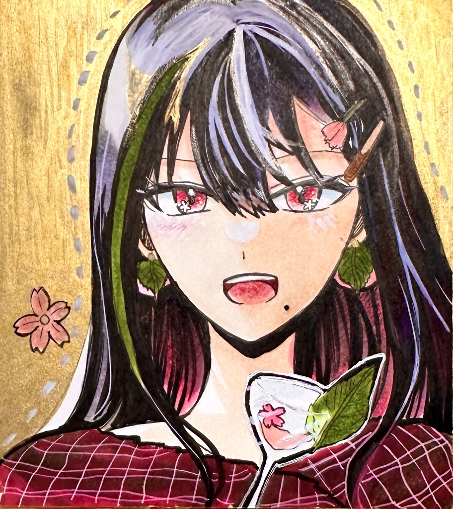 直筆フルカラーミニ色紙