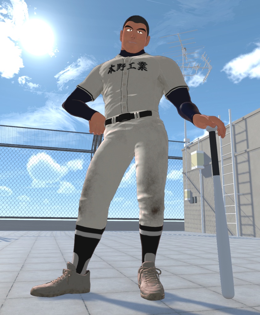ほんの先輩向け野球ユニフォーム(3Dアバター衣装)