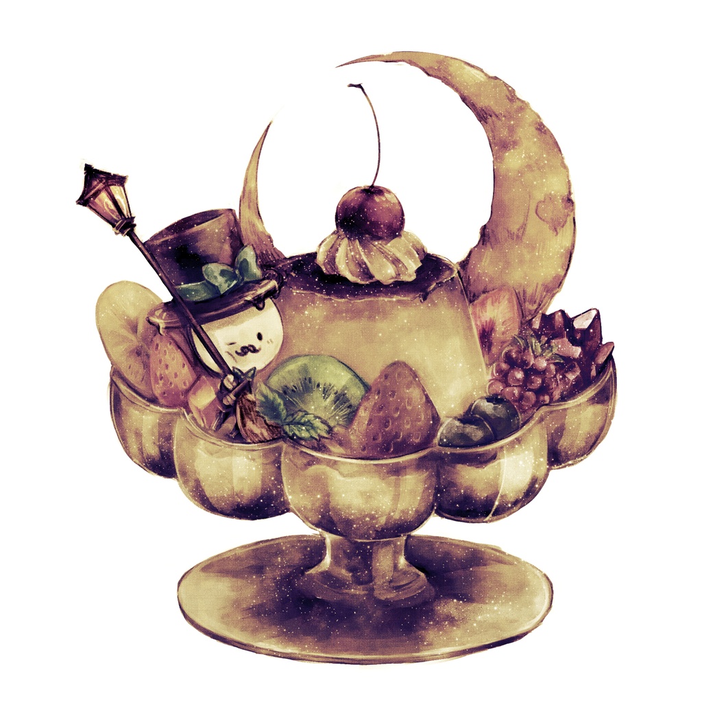 『プリン』イラストカード