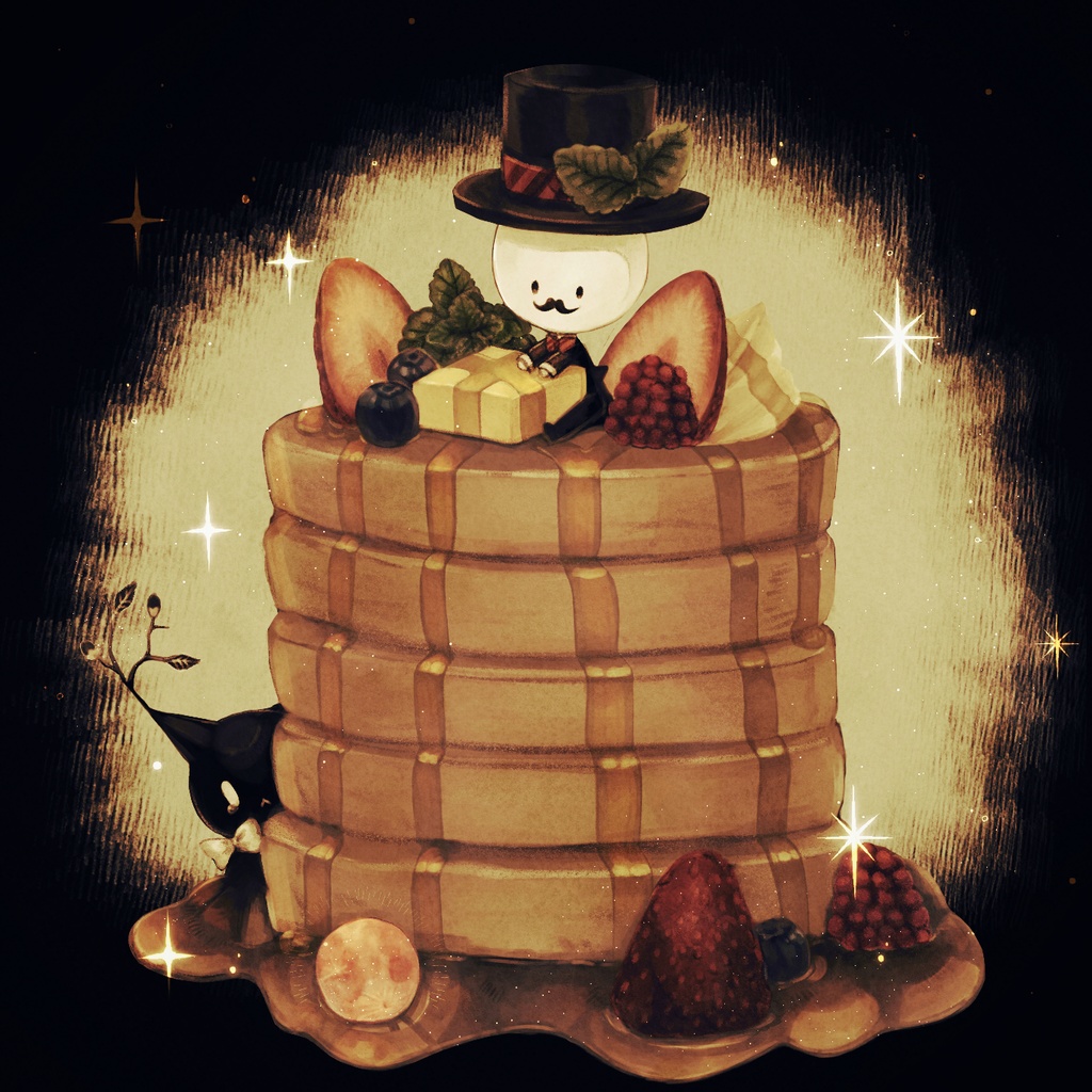 『ホットケーキ』イラストカード