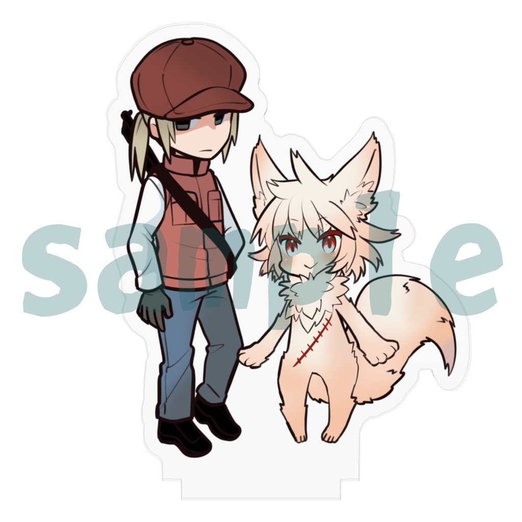 狼ちゃんと狩人アクリルフィギュア