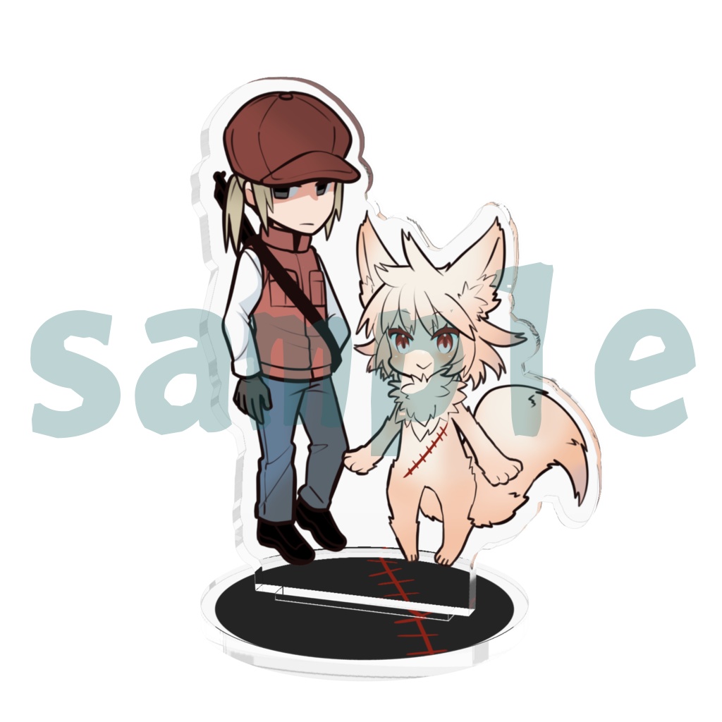 狼ちゃんと狩人アクリルフィギュア