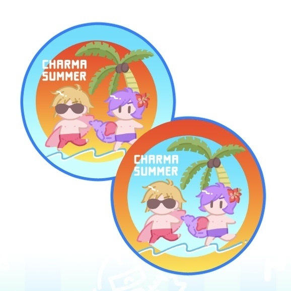 真夏のシャアガルちゃん缶バッジ