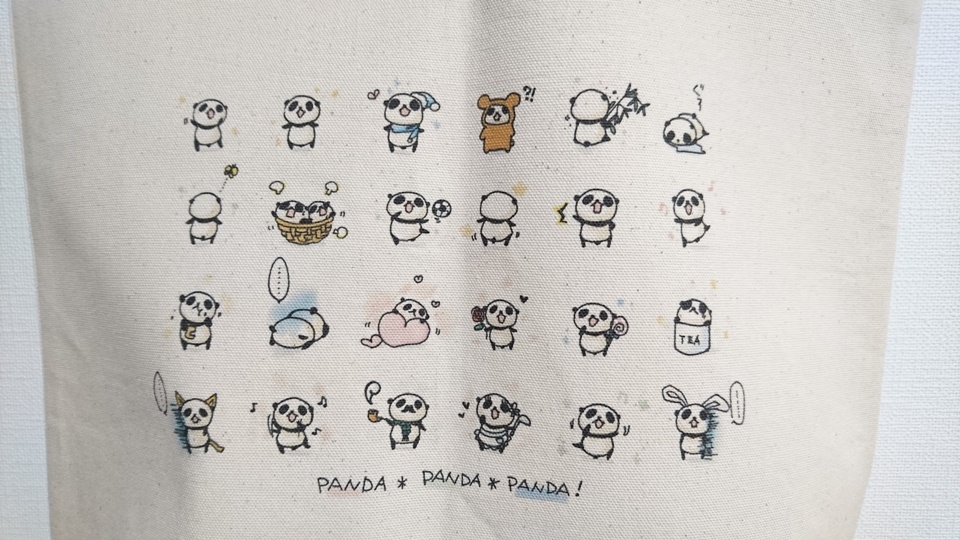 【FACTORY】ぱんだらけトートバッグM