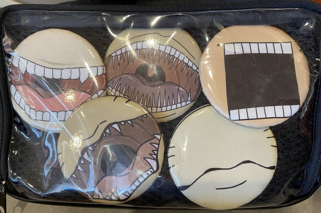 ranfrenお口缶バッジ５種セット