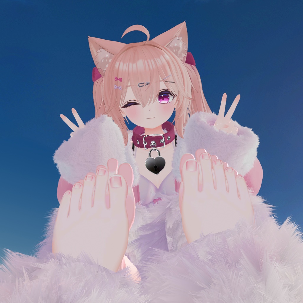 【VRChat】【汎用】付プラス可能な足3Dモルデル「wkyfeet」【MA対応】