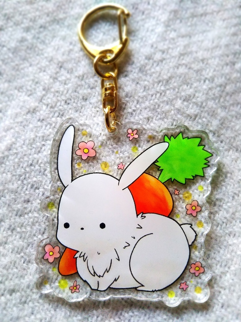 【創作】アクキーうささ 50×50mm 
