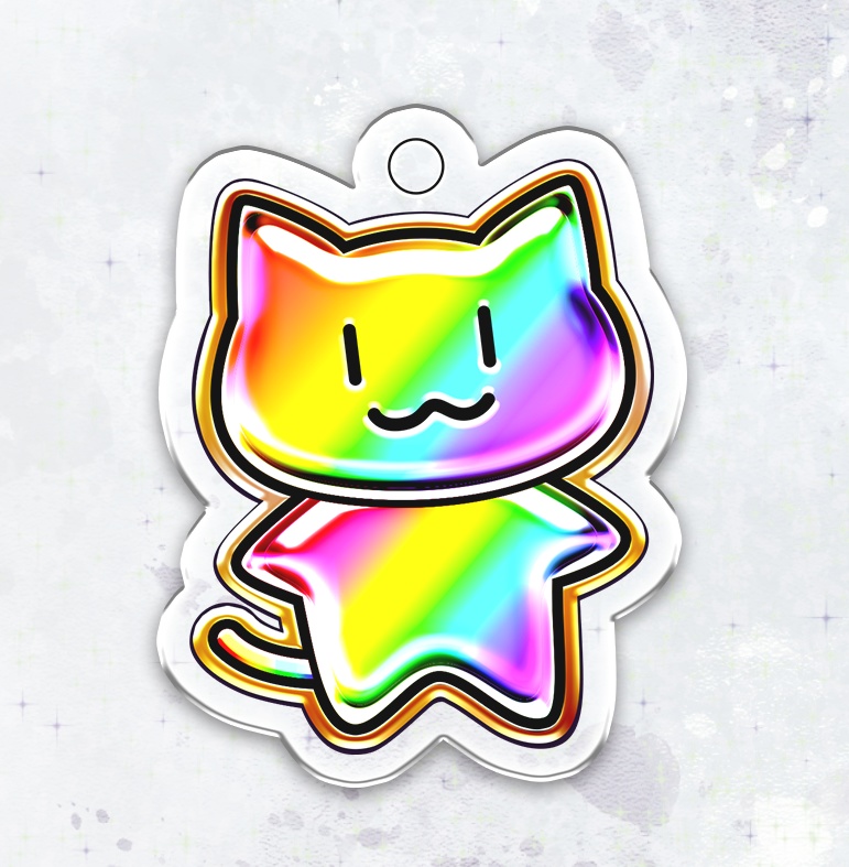 例のねこ：アクリルキーホルダー