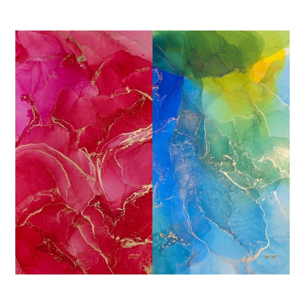 アート壁紙(2枚セット)|E.K Collection ― 背中を押す色 ―