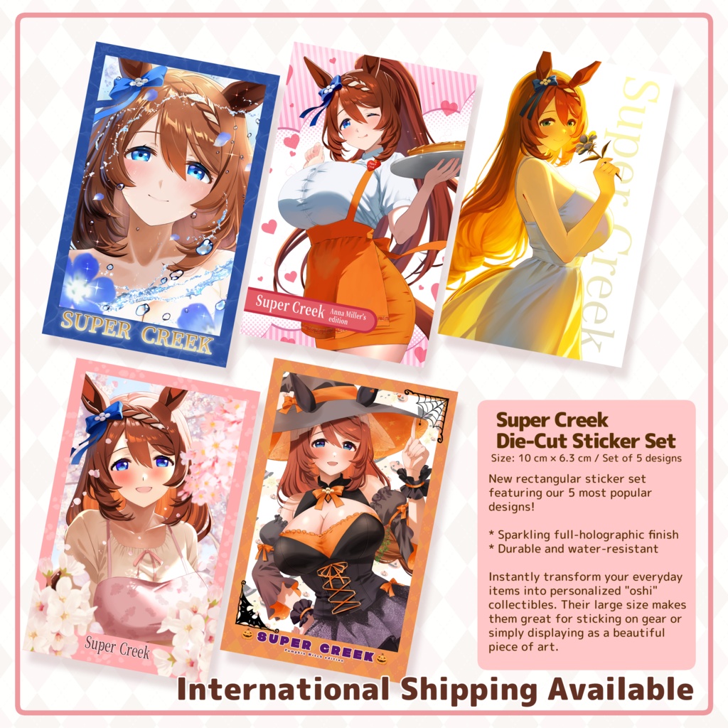 (International Shipping Available)Super Creek Die-Cut Sticker Set