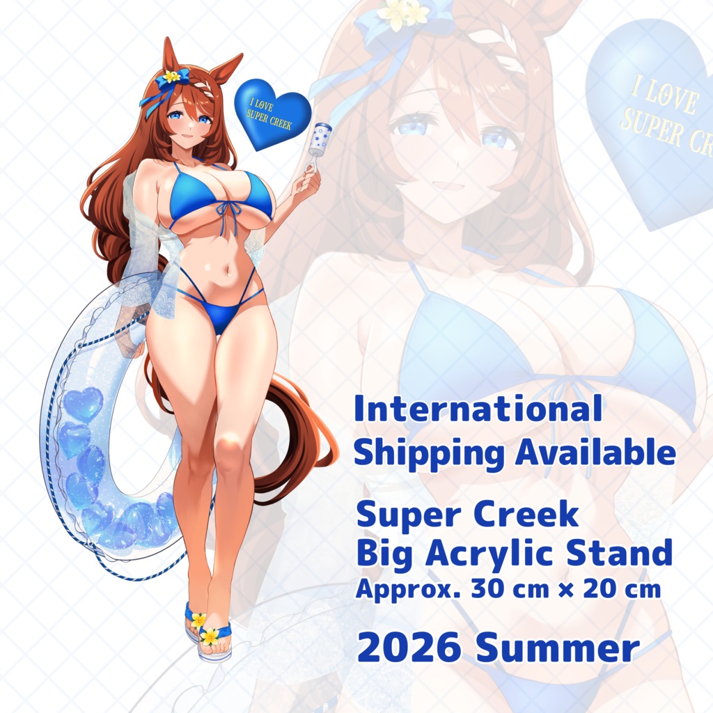 (International Shipping Available)  Super Creek Big Acrylic Stand  Approx. 30 cm × 20 cm   “2026 Summer”