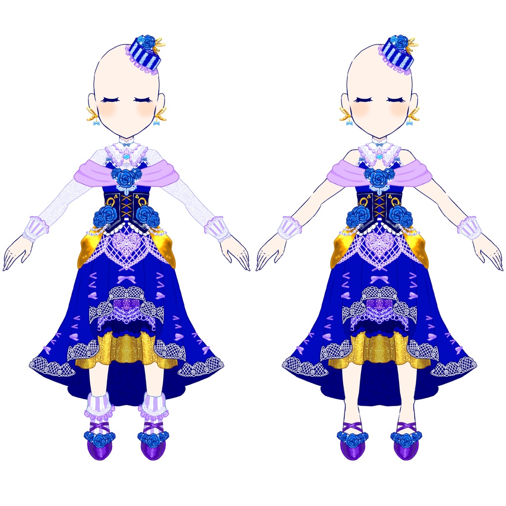 【全5色】ローズドレスコレクション🌹✨ロリータ衣装素材(Vライバー向け)