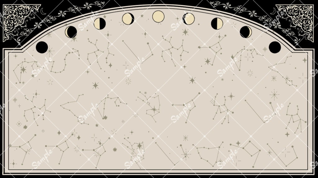 【フリー素材】Vtuber配信用サムネイル(月齢)