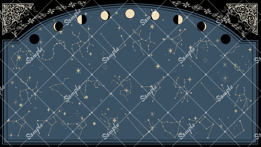 【フリー素材】Vtuber配信用サムネイル(月齢)