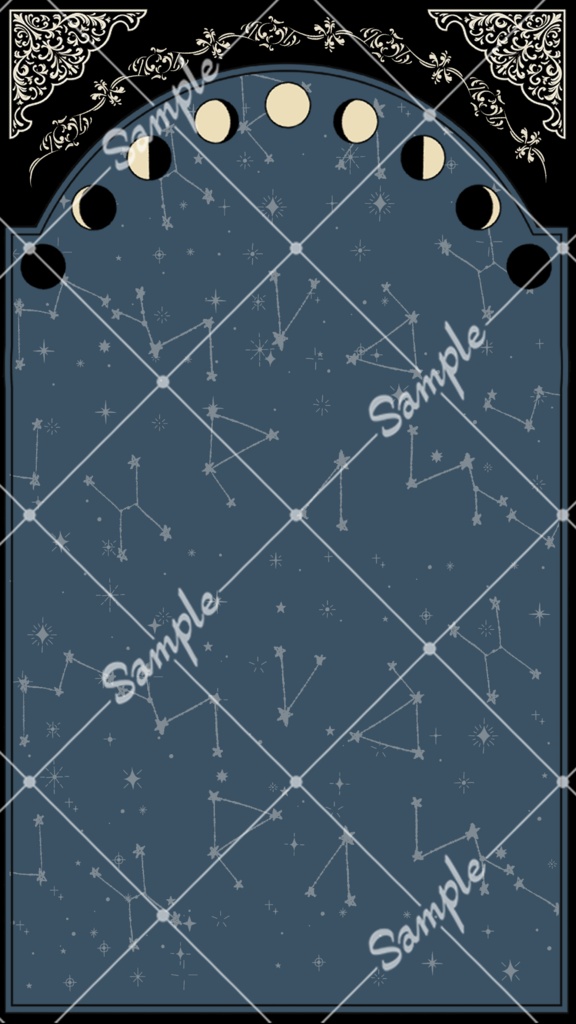 【フリー素材】Vtuber配信用背景(月齢)【縦型】