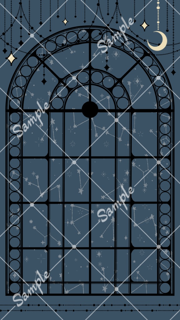 【フリー素材】Vtuber配信用背景(夜)【縦型】