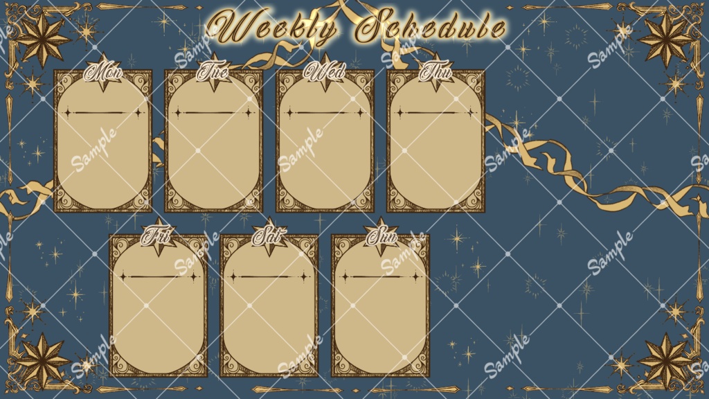 【フリー素材】Vtuber週間配信スケジュール表(ノエル)