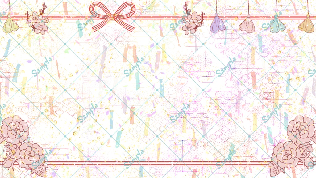 【フリー素材】Vtuber週間配信スケジュール表(和風ファンシー)