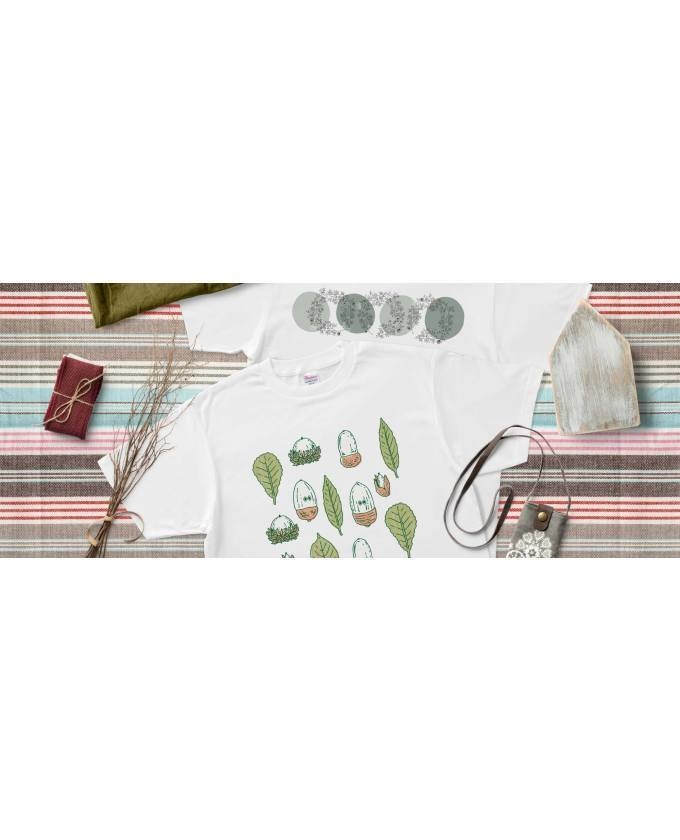 レディースTシャツ - 白(前面のみ・両面)