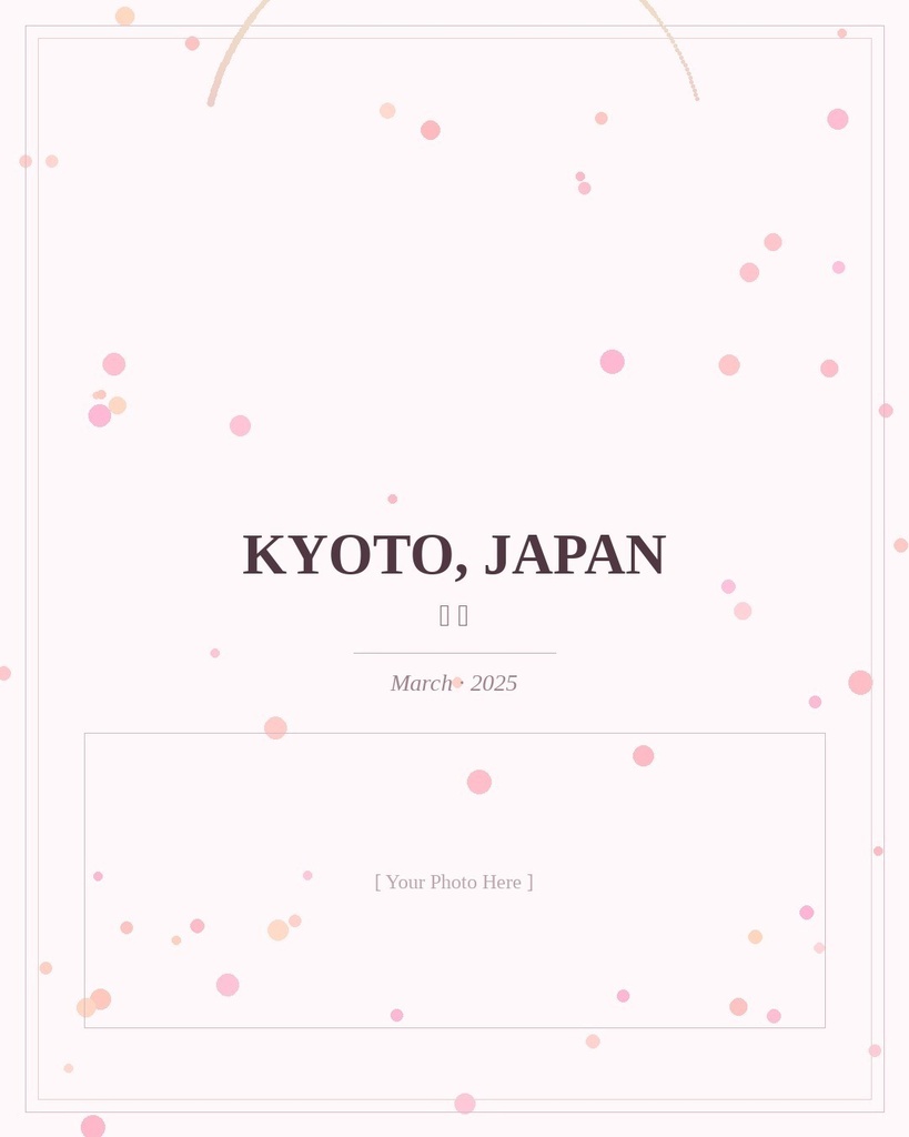 【Canvaテンプレート】Japan旅行Instagram投稿テンプレート｜桜・旅行ブログ向け
