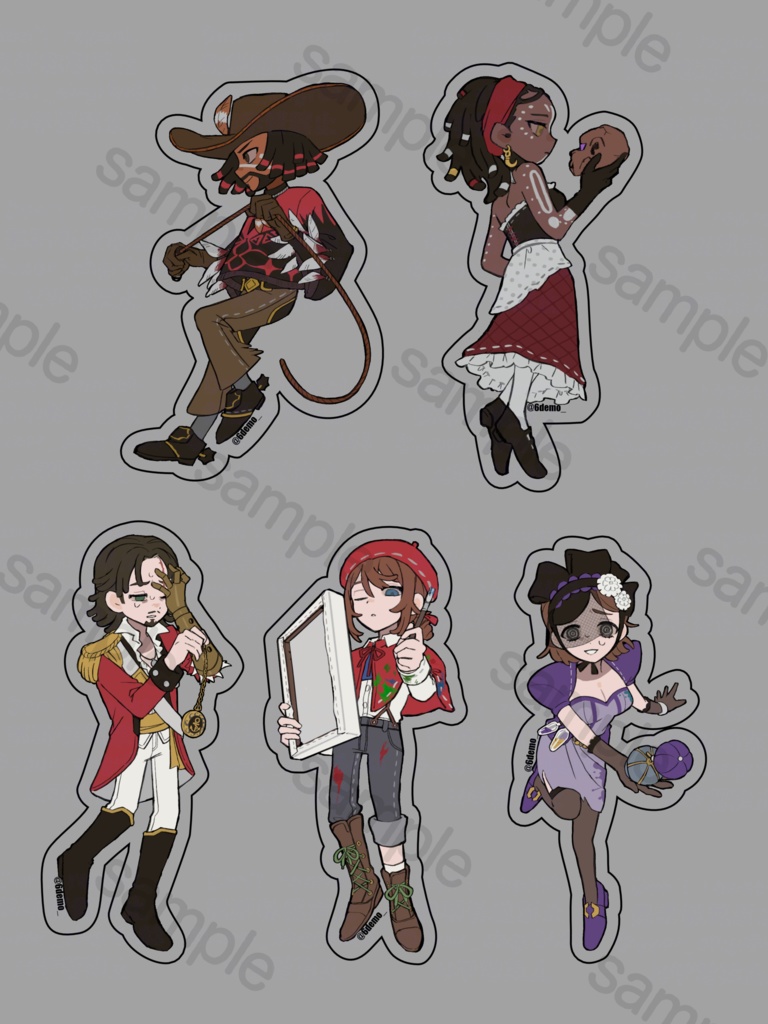 ステッカー実験５グループ(５種＋カードセット)