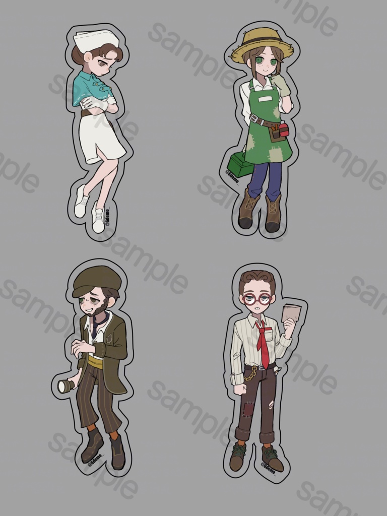 ステッカー実験4グループ(4種+カードセット)