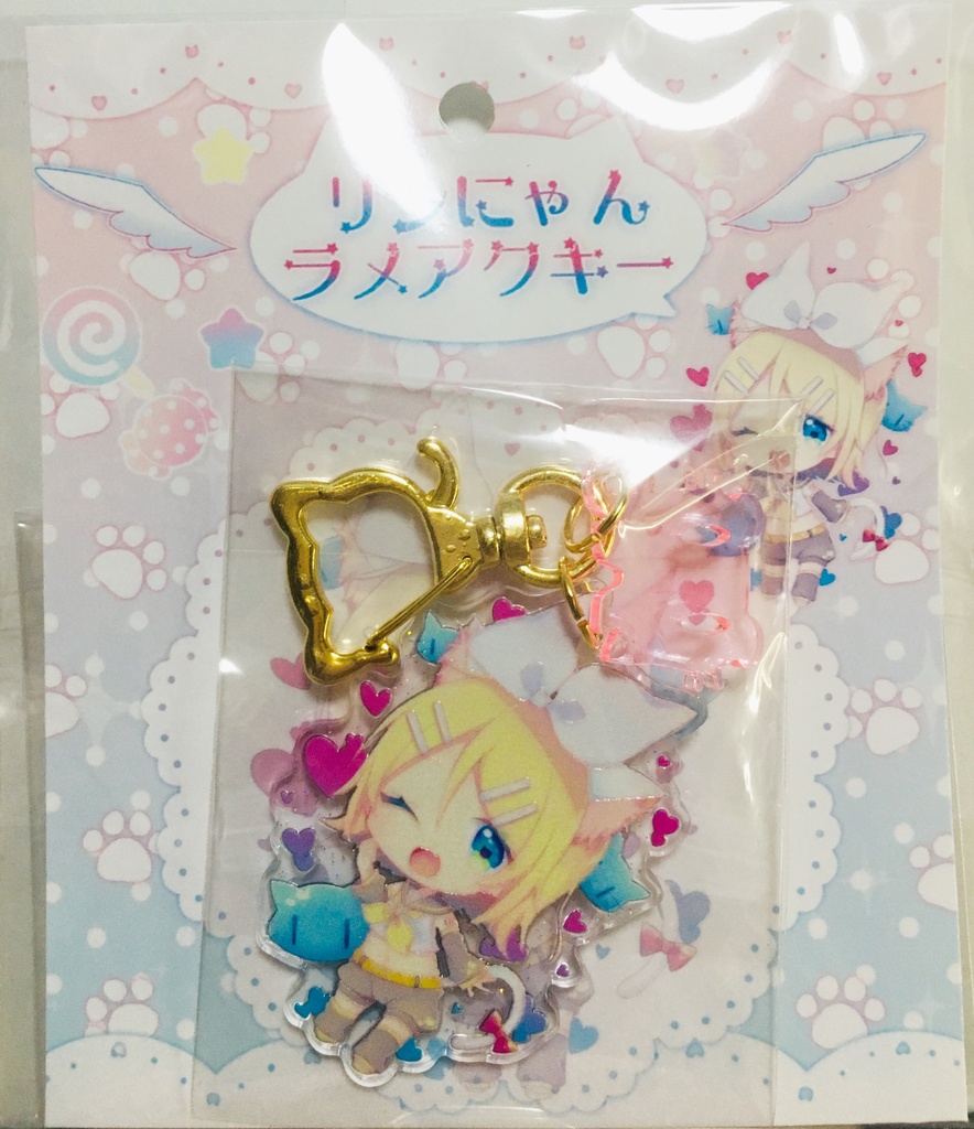 リンにゃんのラメアクキー(1枚ステッカー付き!)【期間限定!受注生産再販版(11月22日~12月6日)】