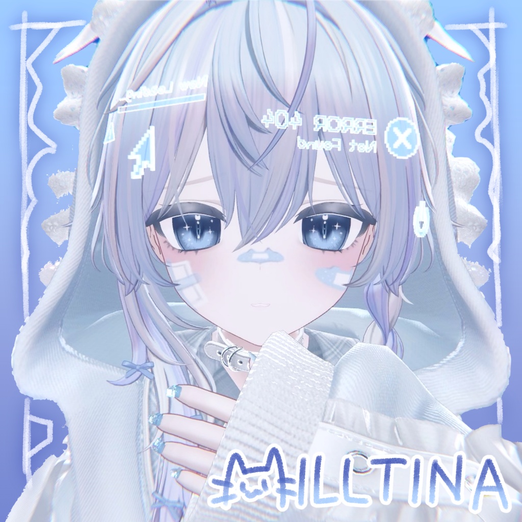 【9アバター対応】Cat-Makeup&EyeTeture- Ver.絆創膏