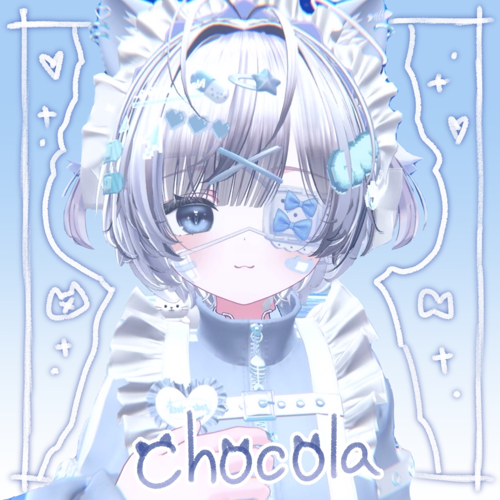 【9アバター対応】Cat-Makeup&EyeTeture- Ver.絆創膏