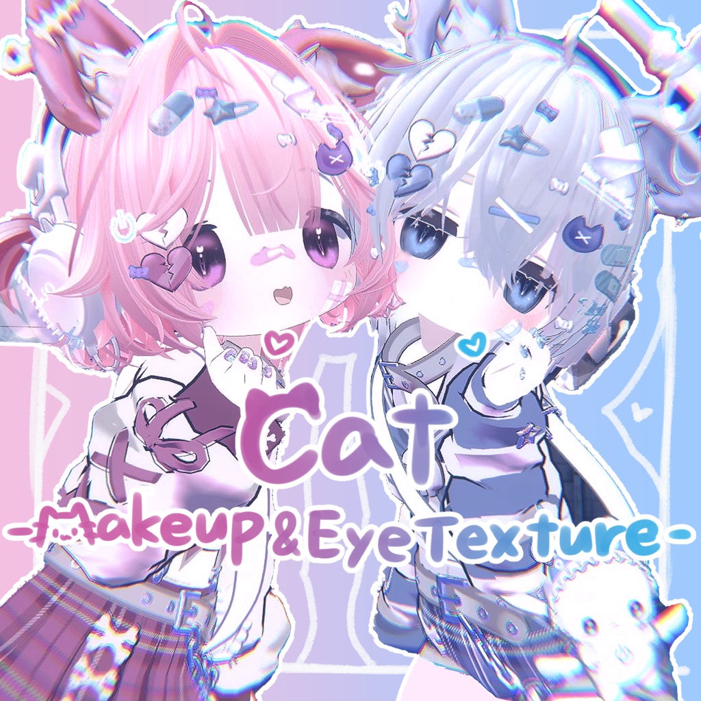 【セール中】(7/8まで!)【9アバター対応】Cat-Makeup&EyeTeture- Ver.絆創膏